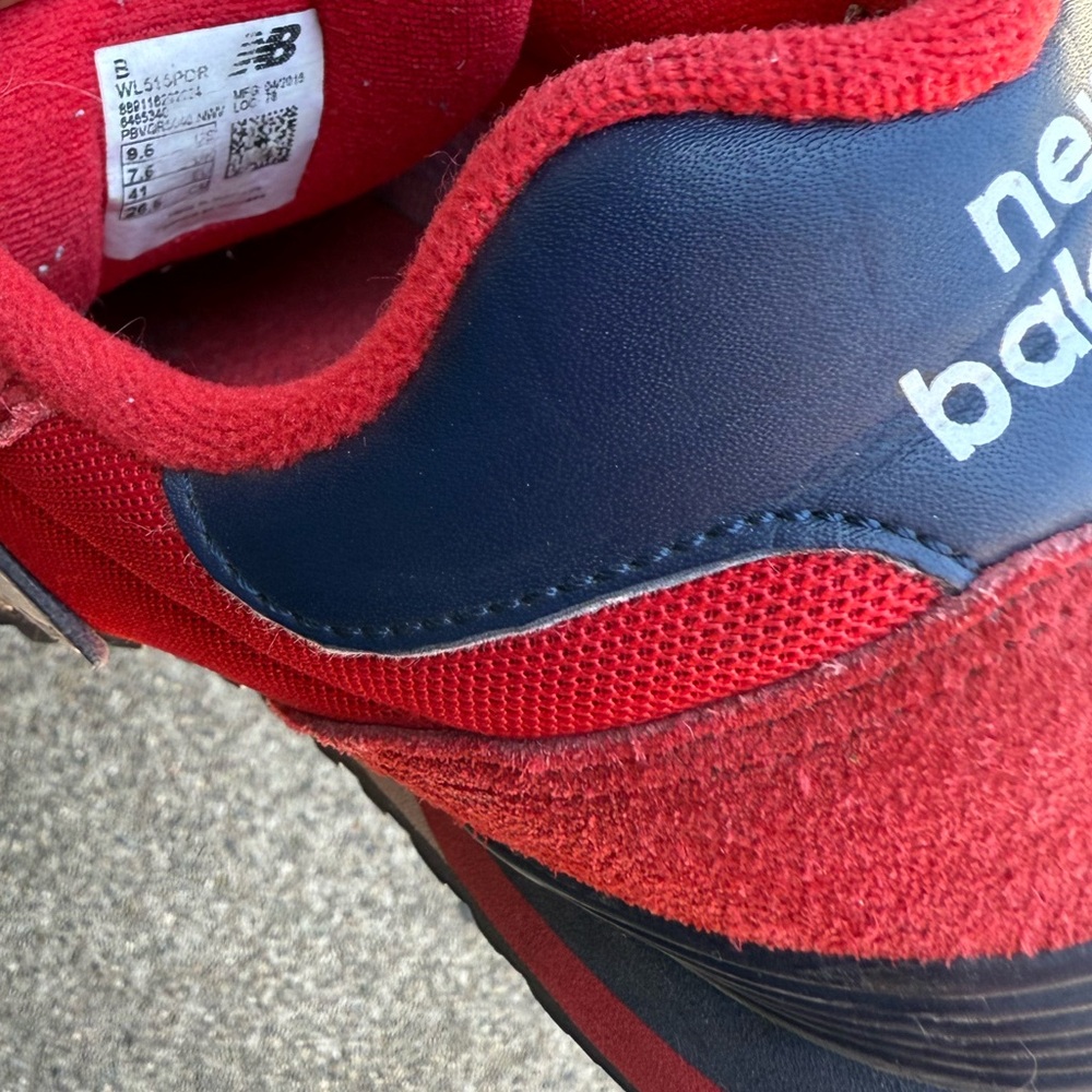 NEW BALANCE 515 WOMEN SHOES Sneakers LOCK LACES SUEDE LEATHER RETRO ORIGINAL RED - Picture 8 of 10